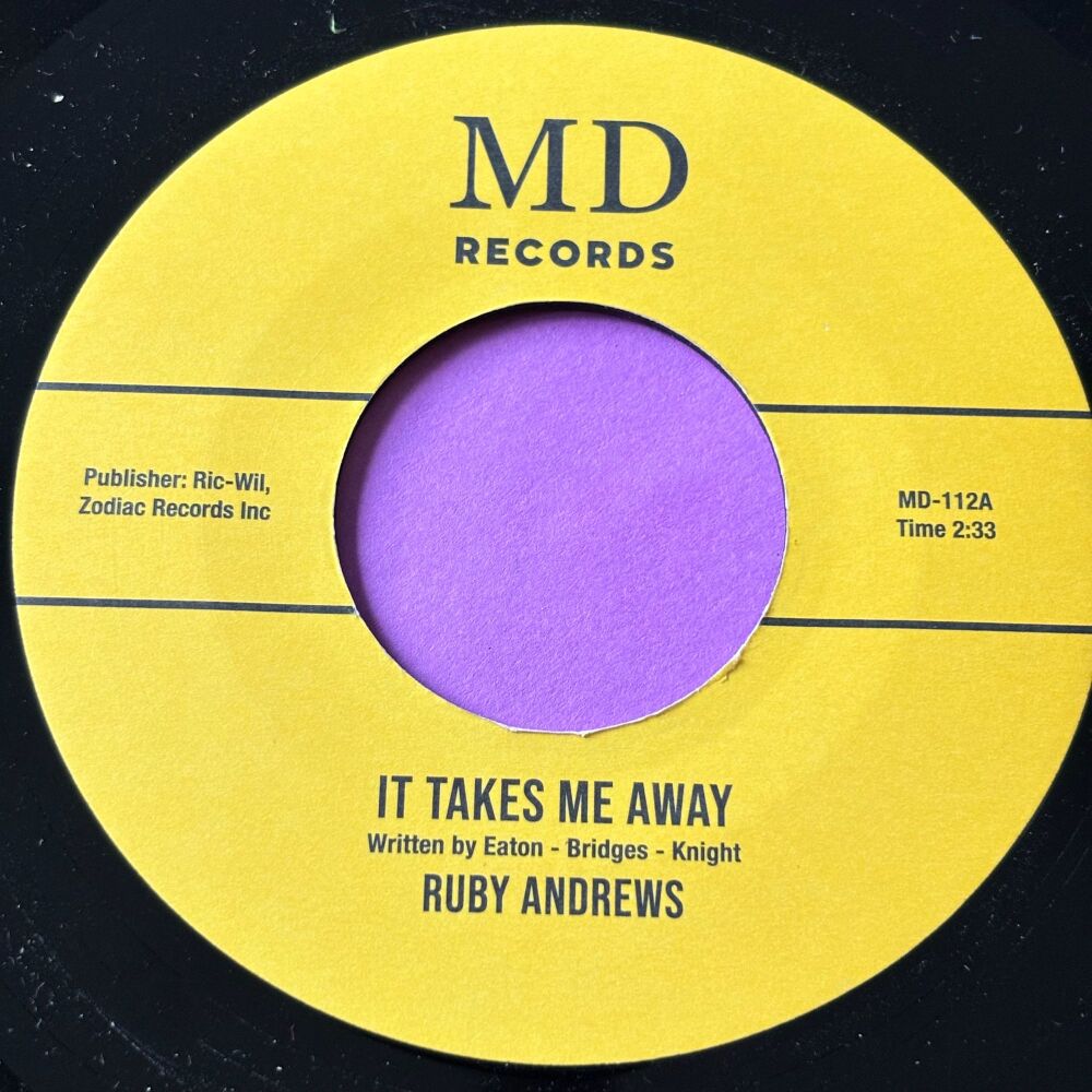 Ruby Andrews-It takes me away/ You're my life-MD M-