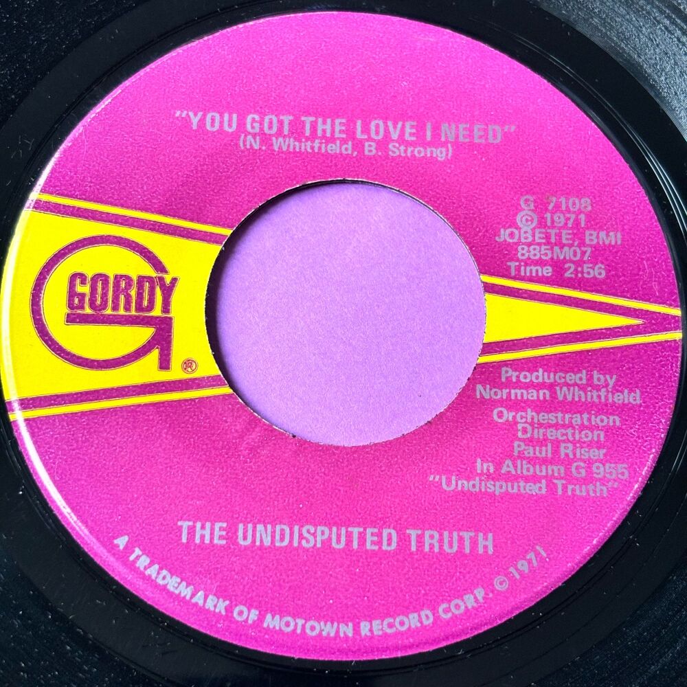 Undisputed Truth-You got the love I need-Gordy E+
