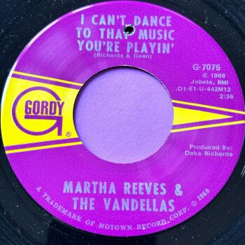 Martha Reeves-I can't dance to that music you're playing-Gordy M-
