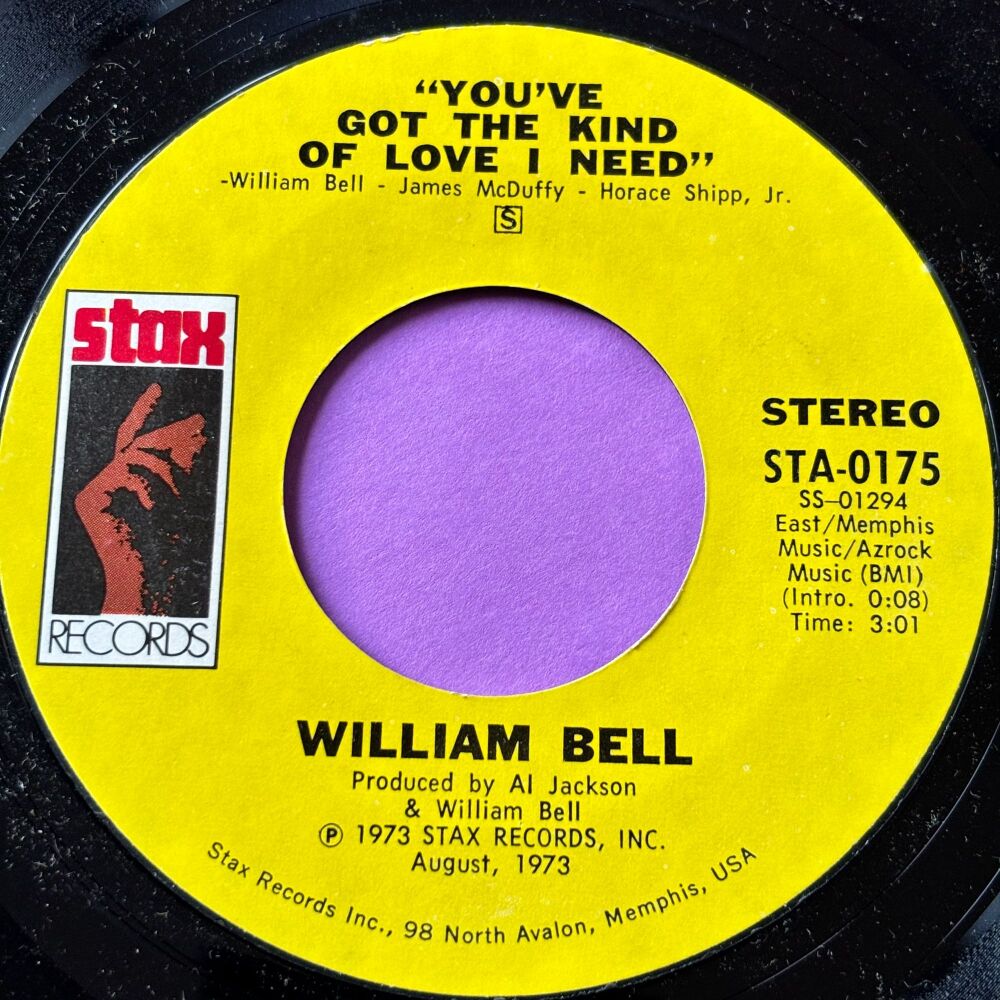 William Bell-You've got the kind of love I need-Stax M-