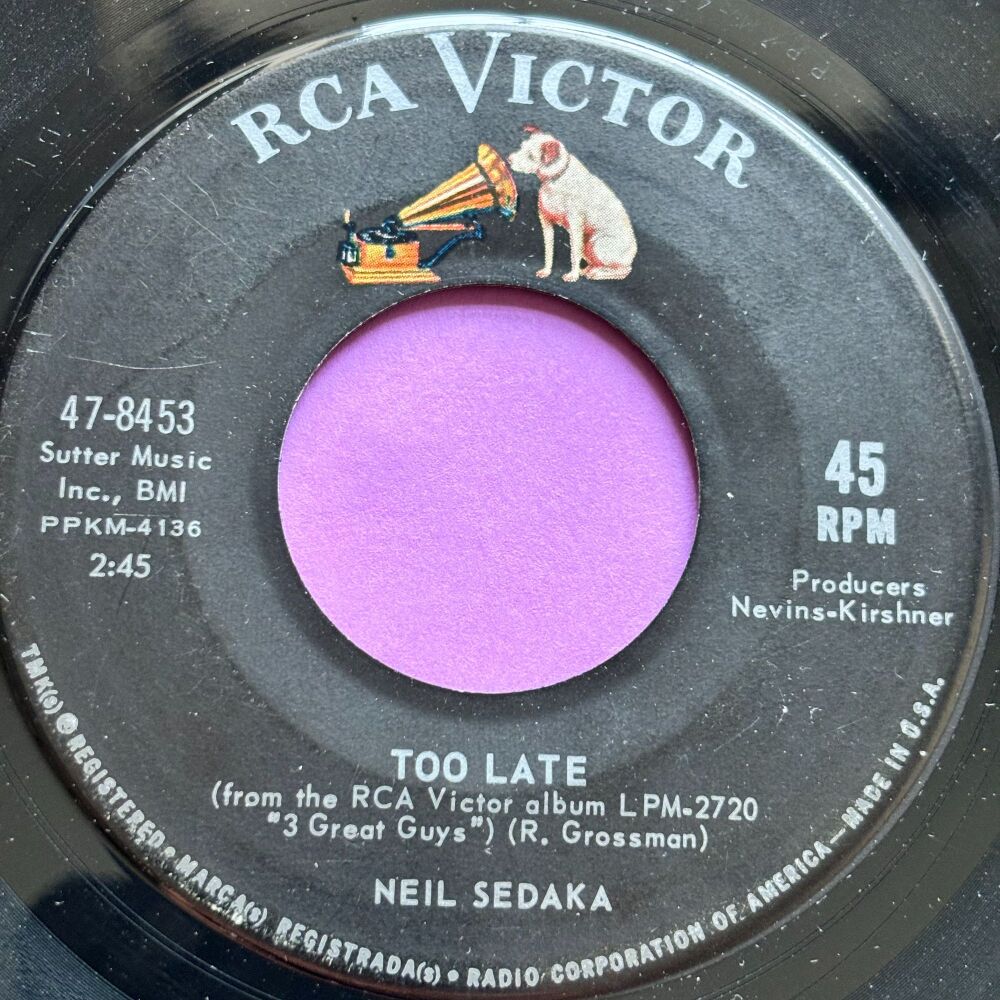 Neil Sedaka-Too late-RCA E+