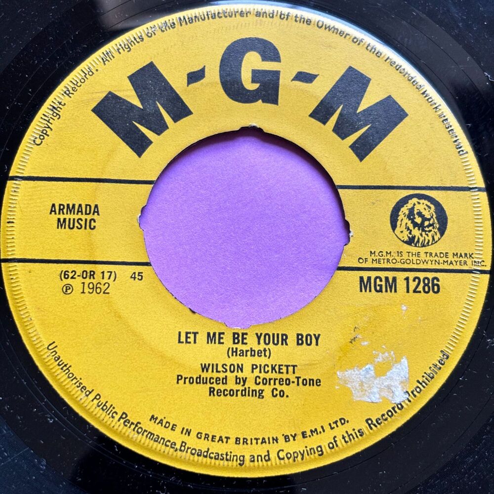 Wilson Pickett-Let me be your boy-UK MGM noc E
