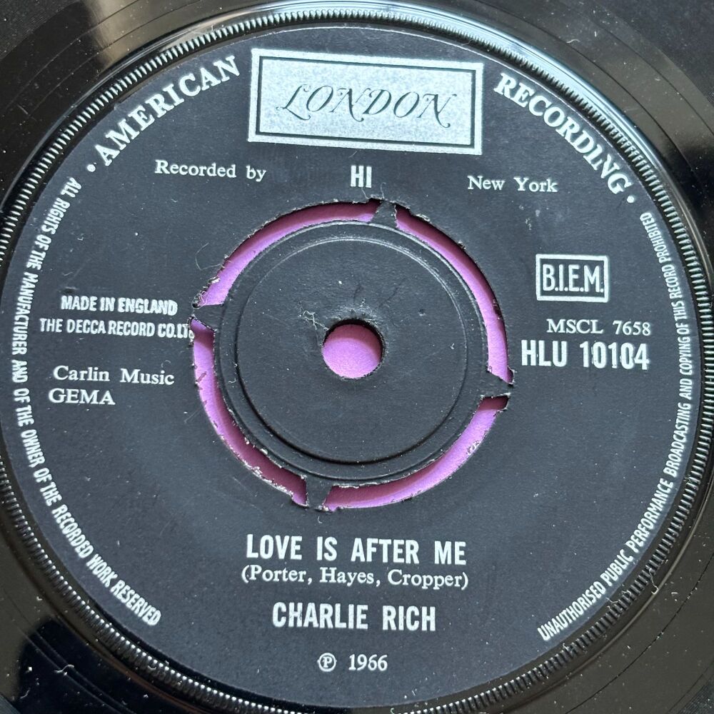 Charlie Rich-Love is after me-UK London M-