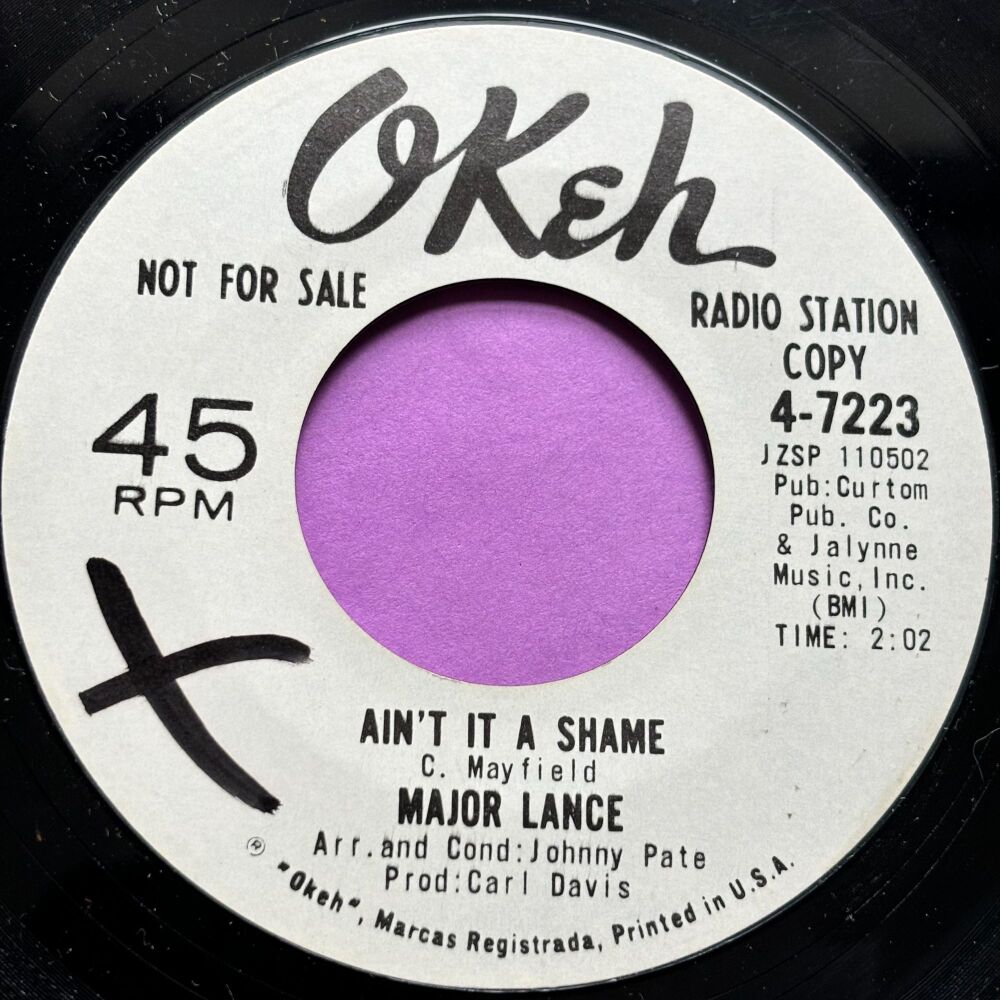 Major Lance-Ain't it a shame-Okeh WD wol E+