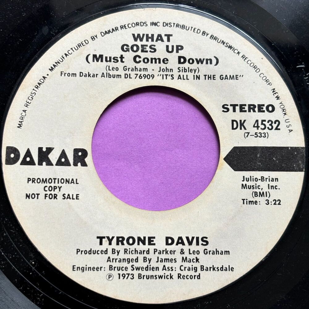 Tyrone Davis-What goes up-Dakar WD E+