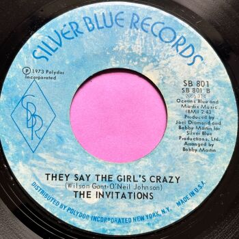 Invitations-They say the girl's crazy-Silver Blue vg+