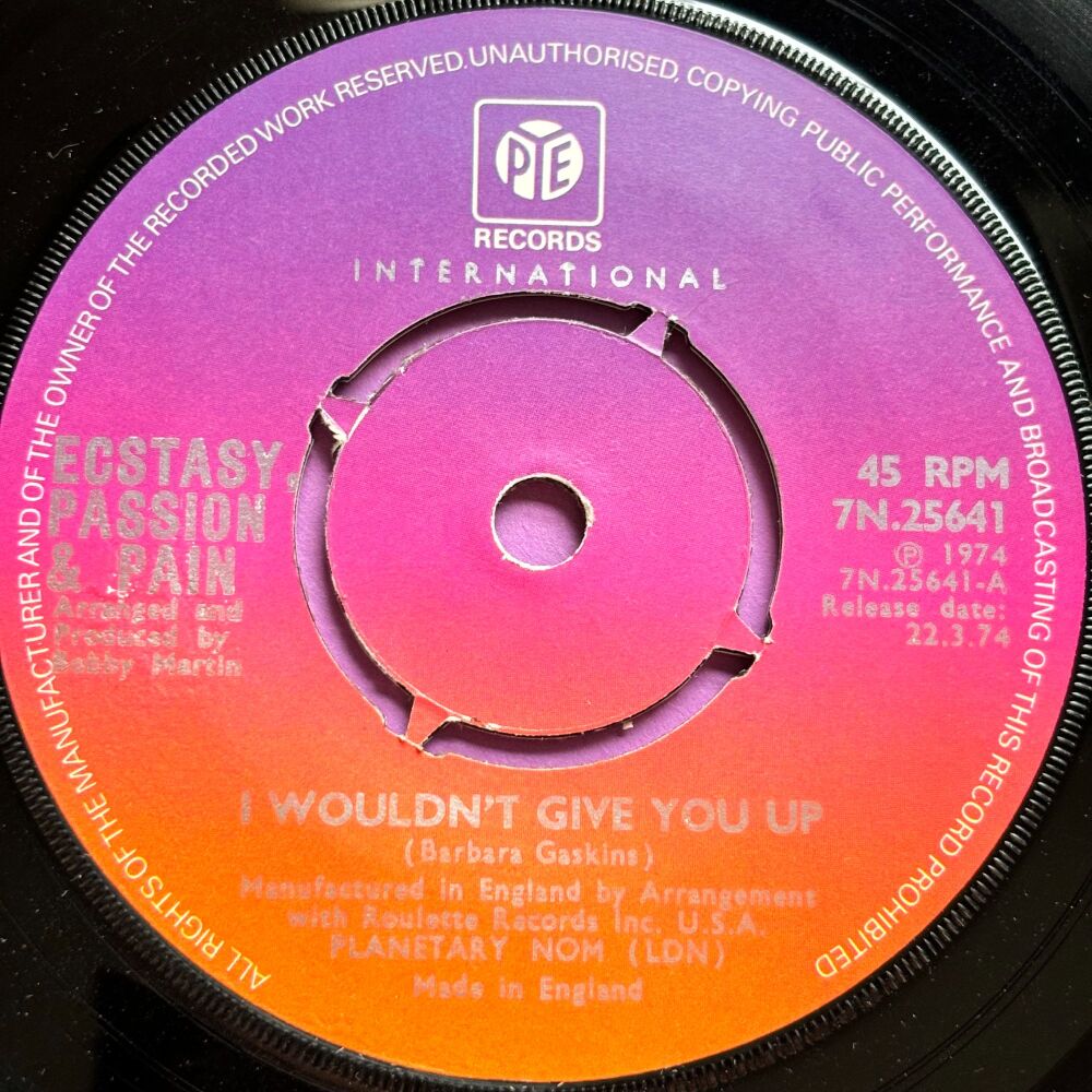 Ecstasy Passion and Pain-I wouldn't give you up-IK Pye E+