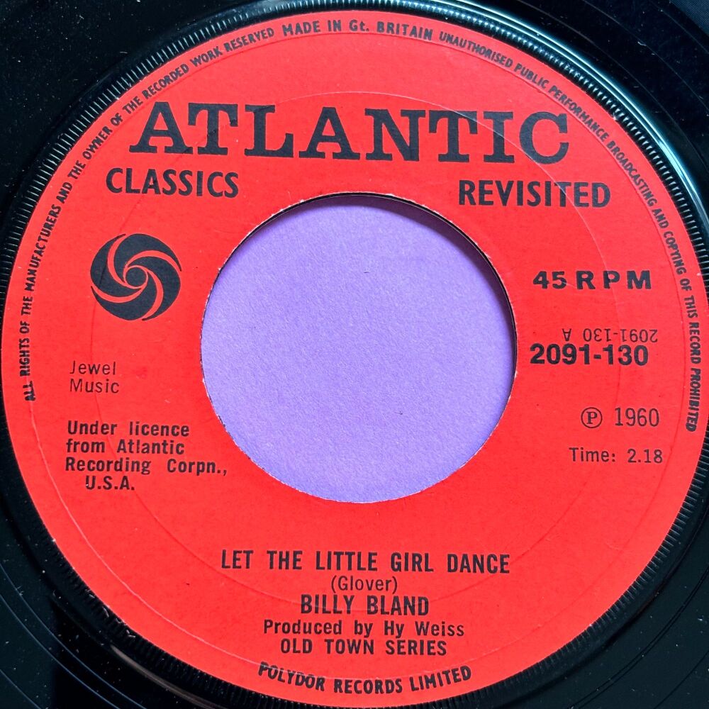 Billy Bland-Let the little girl dance-UK Atlantic E+