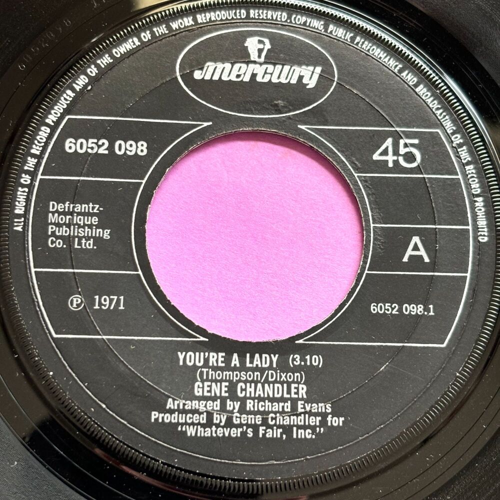 Gene Chandler-You're a lady-UK Mercury E+