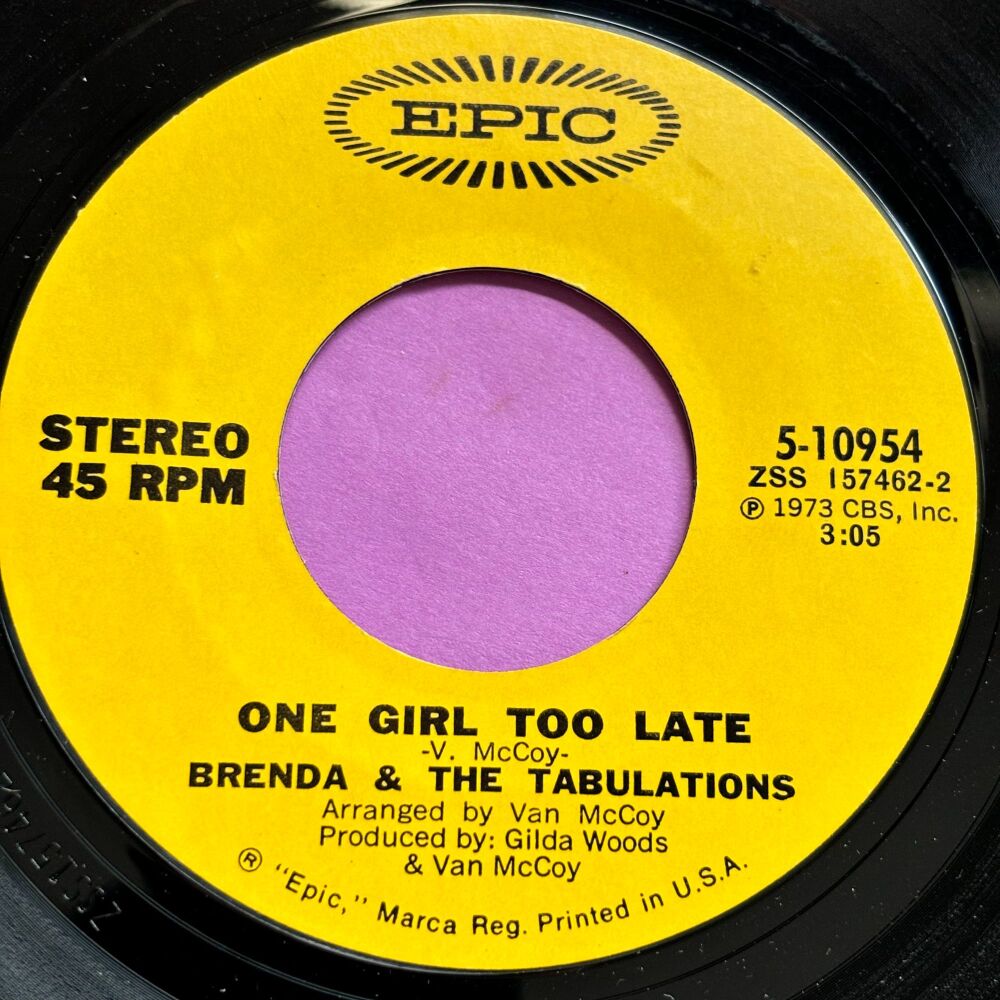 Brenda & the Tabulations-One girl too late-Epic E