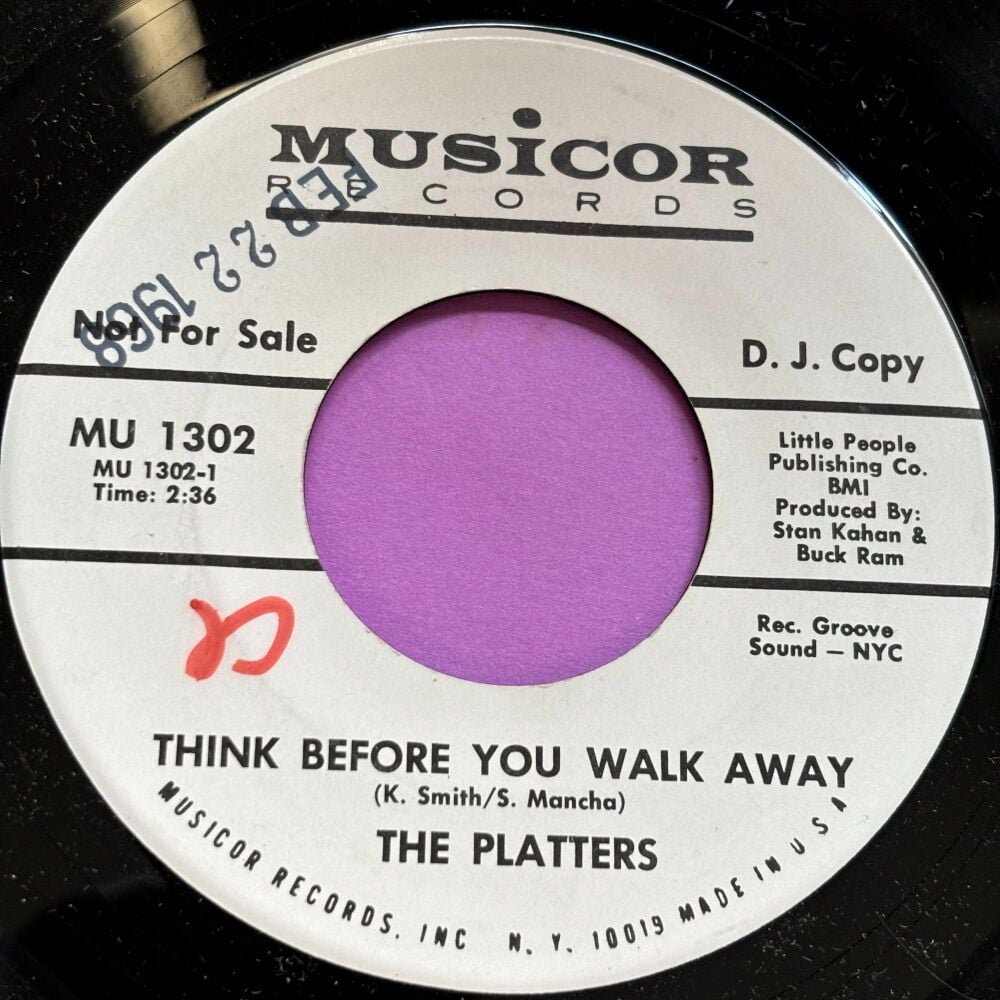 Platters-Think before you walk away-Musicor WD wol M-