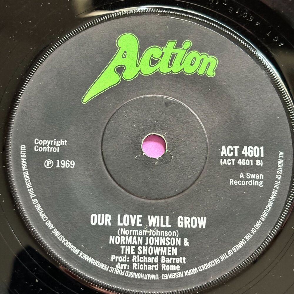 Norman Johnson & the Showmen-Our love will grow/ You're everything-UK Actio