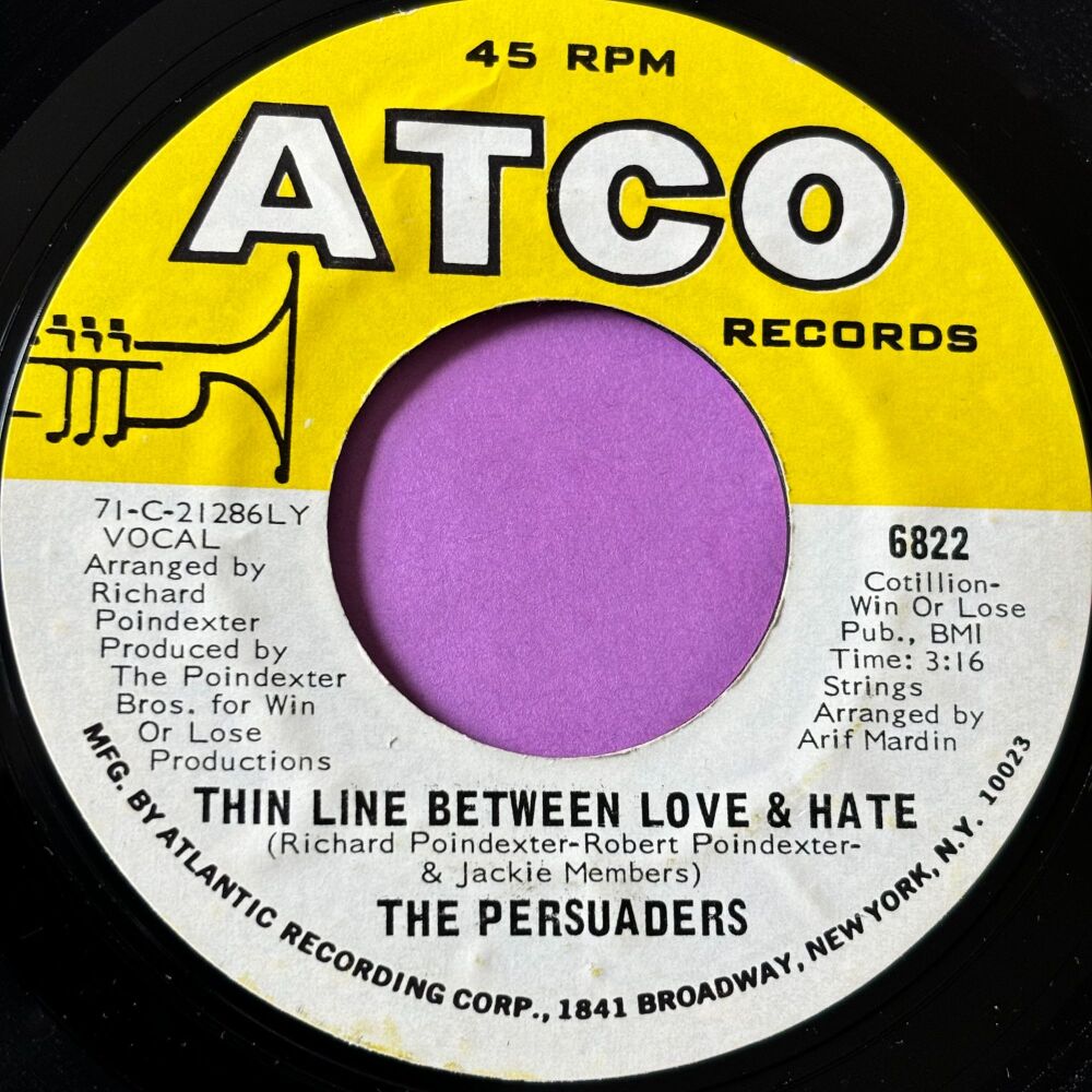Persuaders-Thin line between love and hate-Atco E+