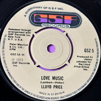 Lloyd Price-Love music-UK GSF E+