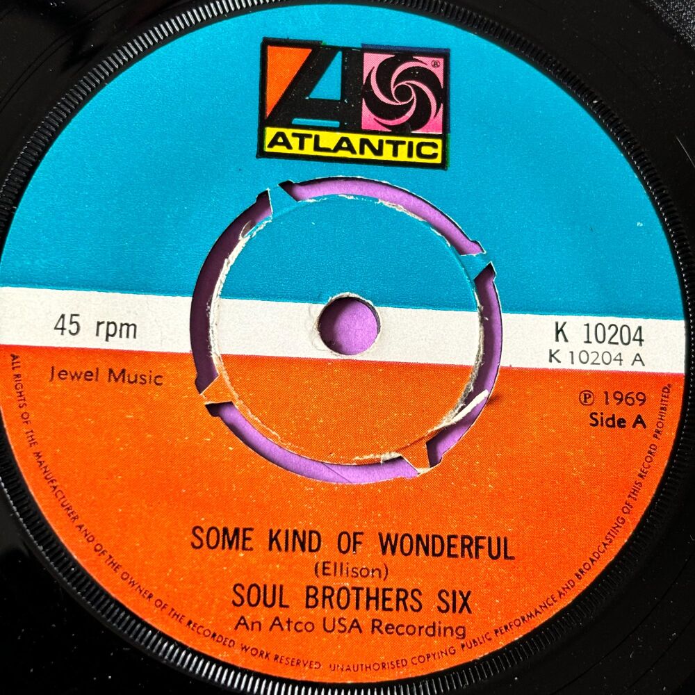 Soul Brothers Six-Some kind of wonderful-UK Atlantic E+