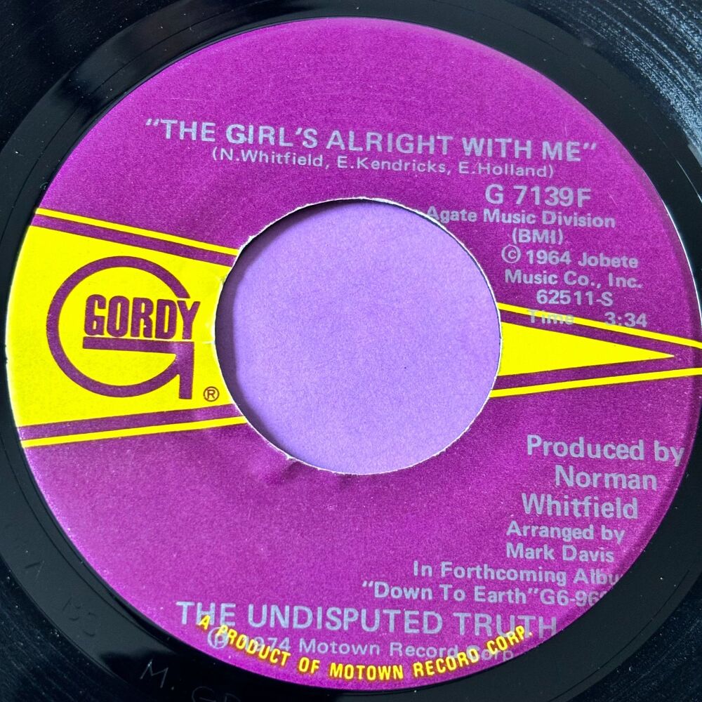 Undisputed Truth-The girl's alright with me-Gordy E+