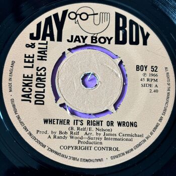 Jackie Lee & Delores Hall-Whether it's right or wrong-UK Jay Boy E+