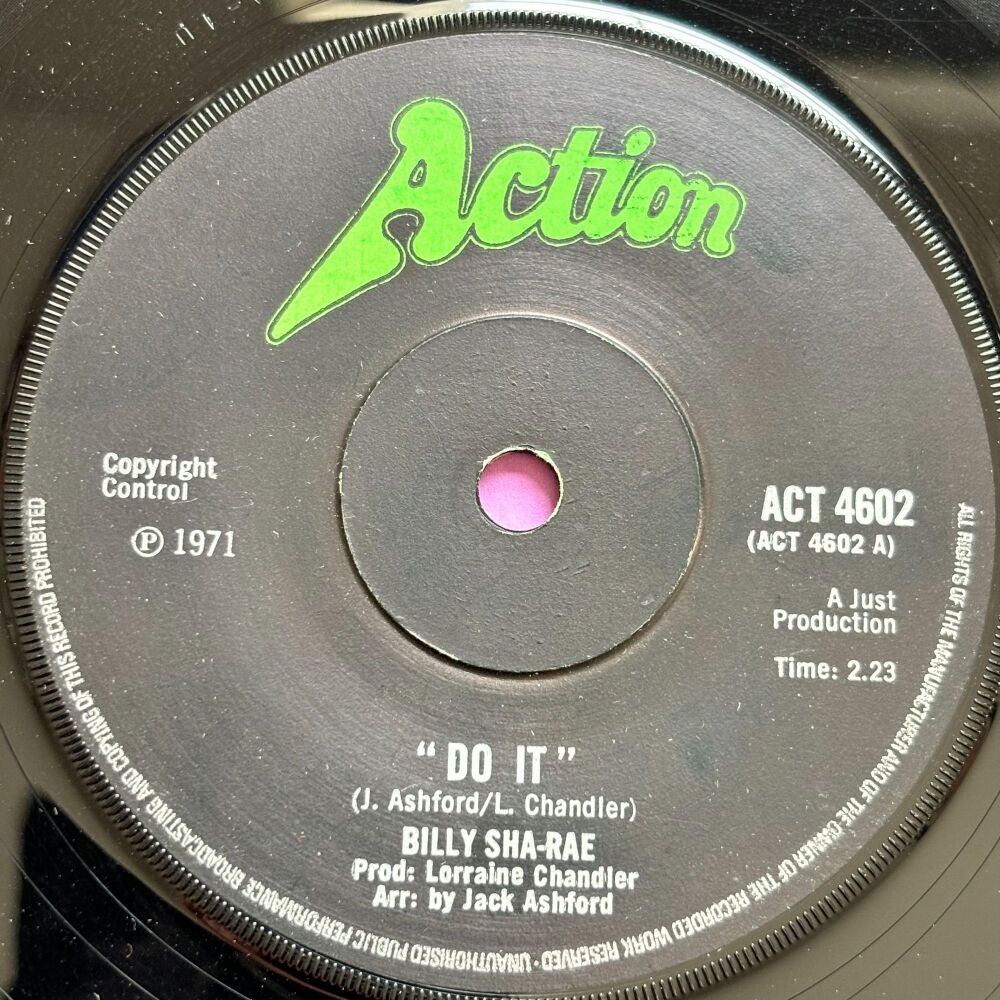 Billy Sha-Rae-Do it-UK Action E+