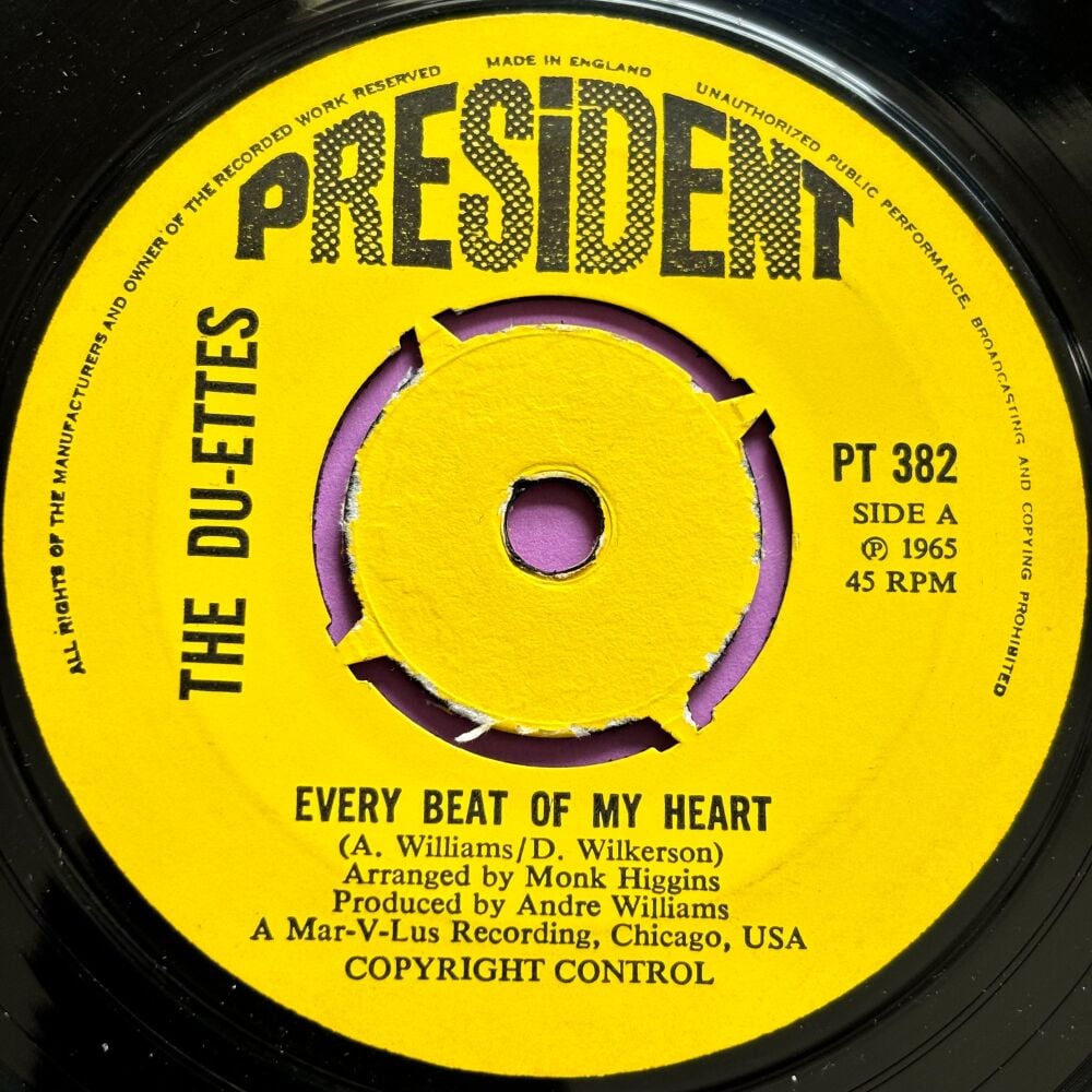 Due-Ettes-Every beat of my heart-UK President E+