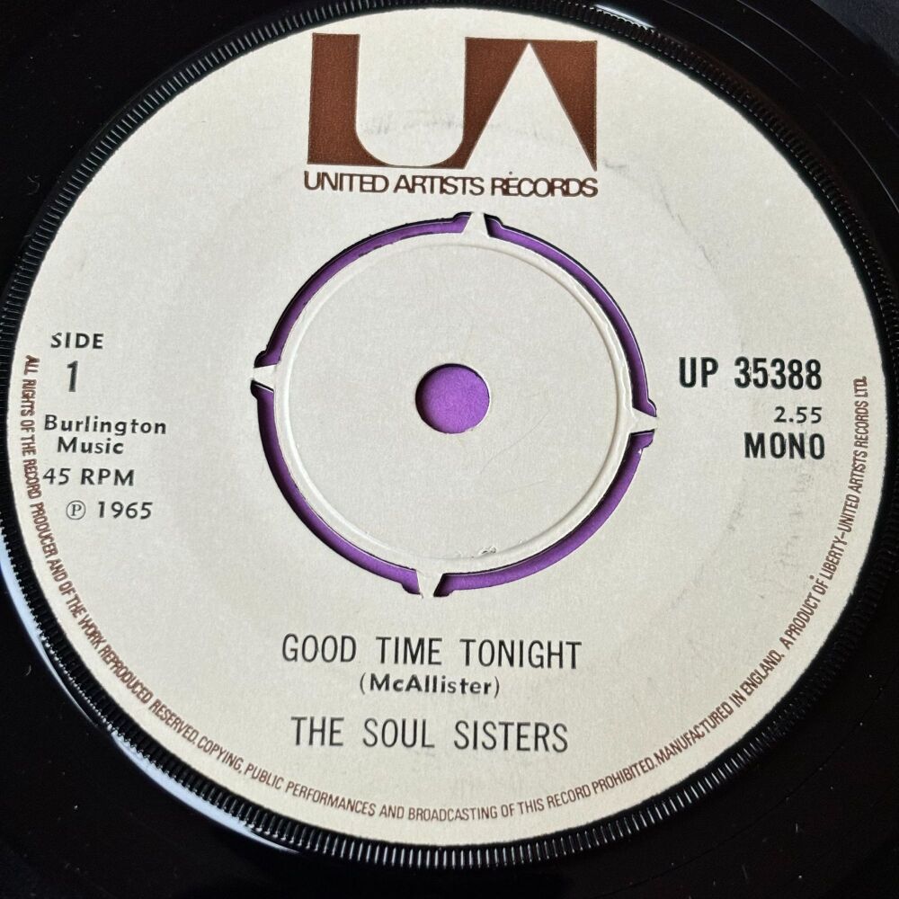 Soul Sisters-Good time tonight-UK UA E+