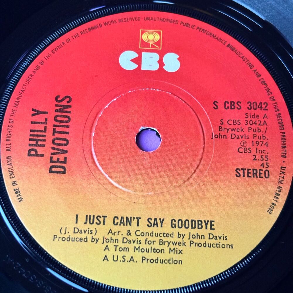 Philly Devotions-I just can't say goodbye-UK CBS E+