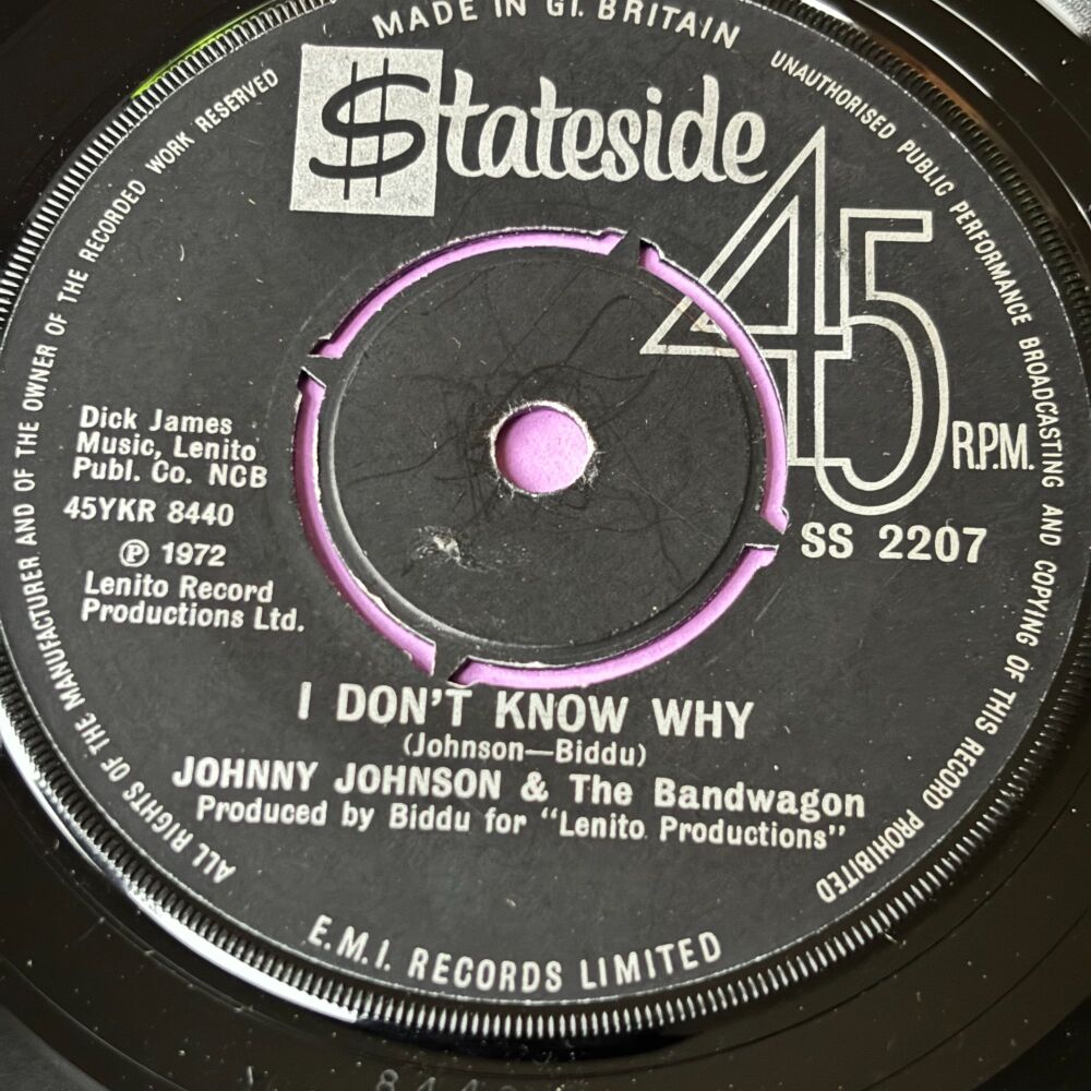 Johnny Johnson-I don't know why-UK Stateside  E+