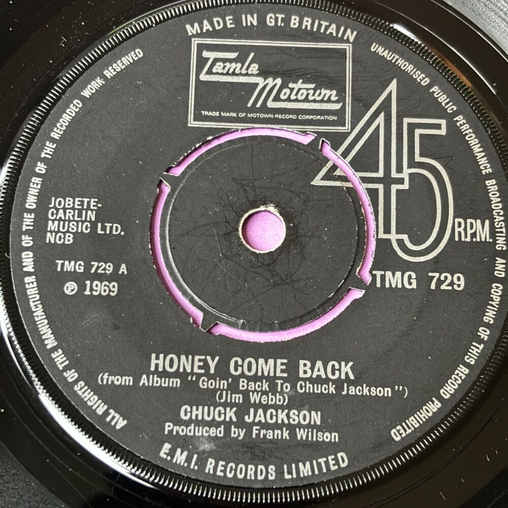 Chuck Jackson-Honey come back-What am I gonna do without you-TMG 729 E+