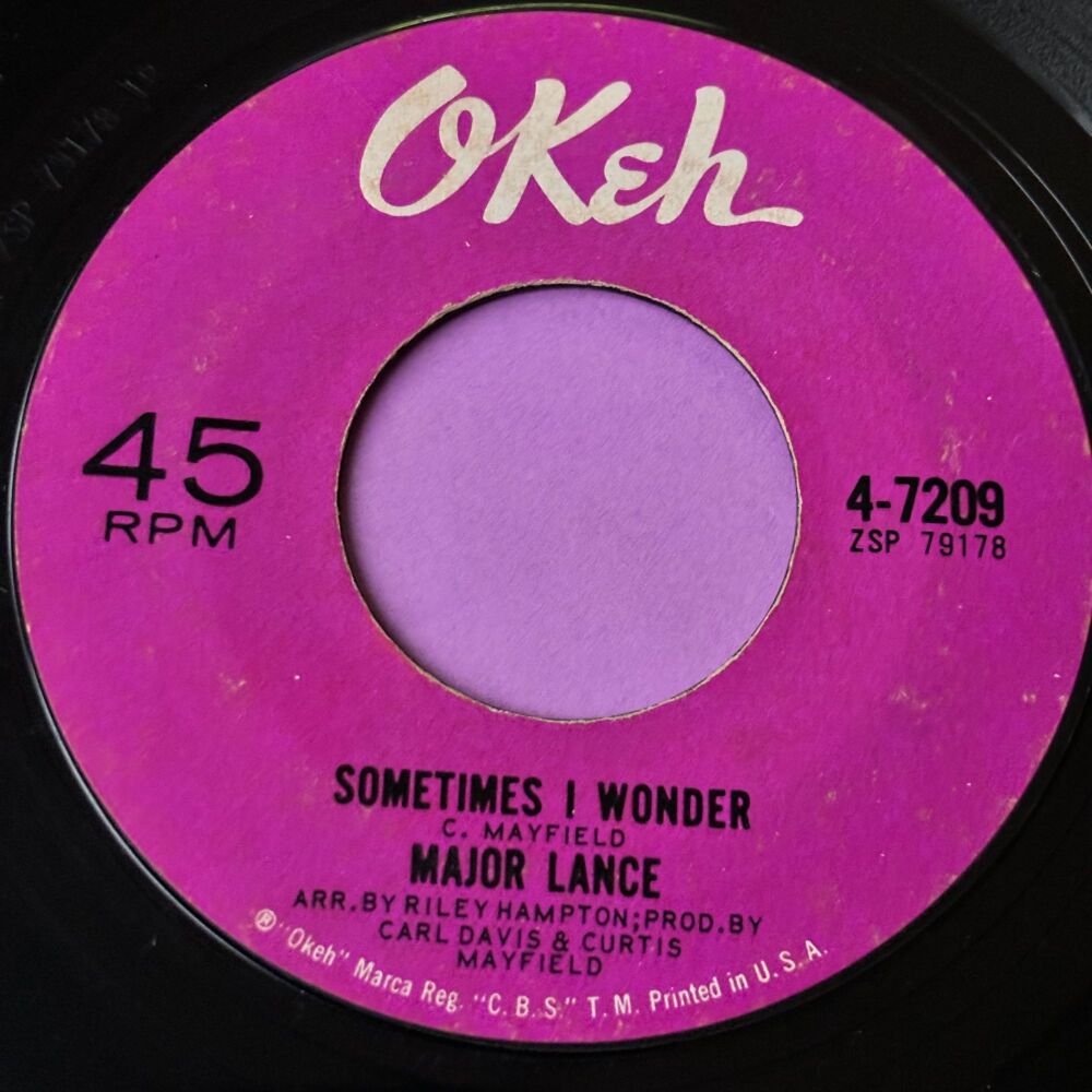 Major Lance-Sometimes I wonder-Okeh E+