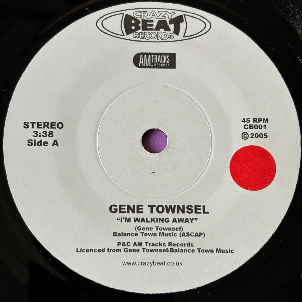 Gene Townsel-There's no use hiding/ I'm walking away-Crazy Beat E