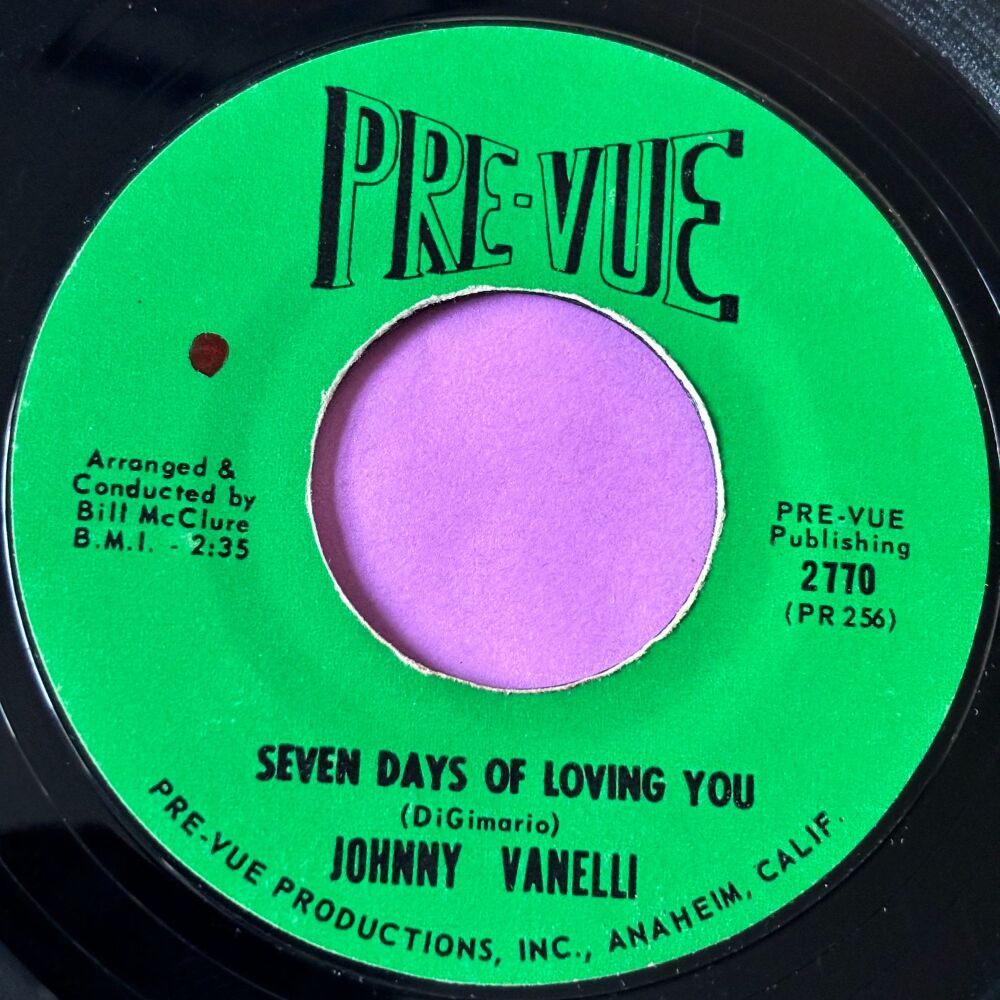 Johnny Vanelli-Seven days of loving you-Pre-Vue R E+