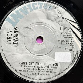 Tyrone Edwards-Can't get enough of you-UK Invictus stkr E+