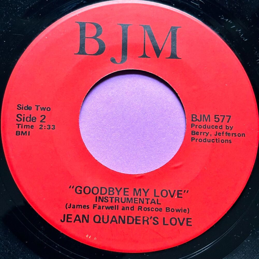 Jean Quander's Love-Goodbye my love-BJM E+