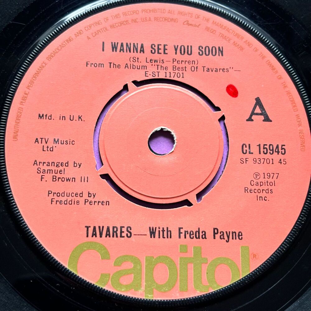 Tavares with Freda Payne-I wanna see you soon-UK Capitol E+
