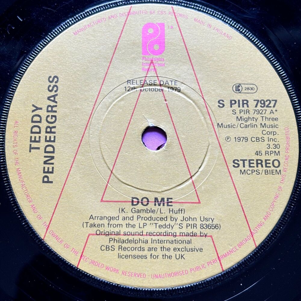 Teddy Pendergrass-Do me-UK PIR Demo E+