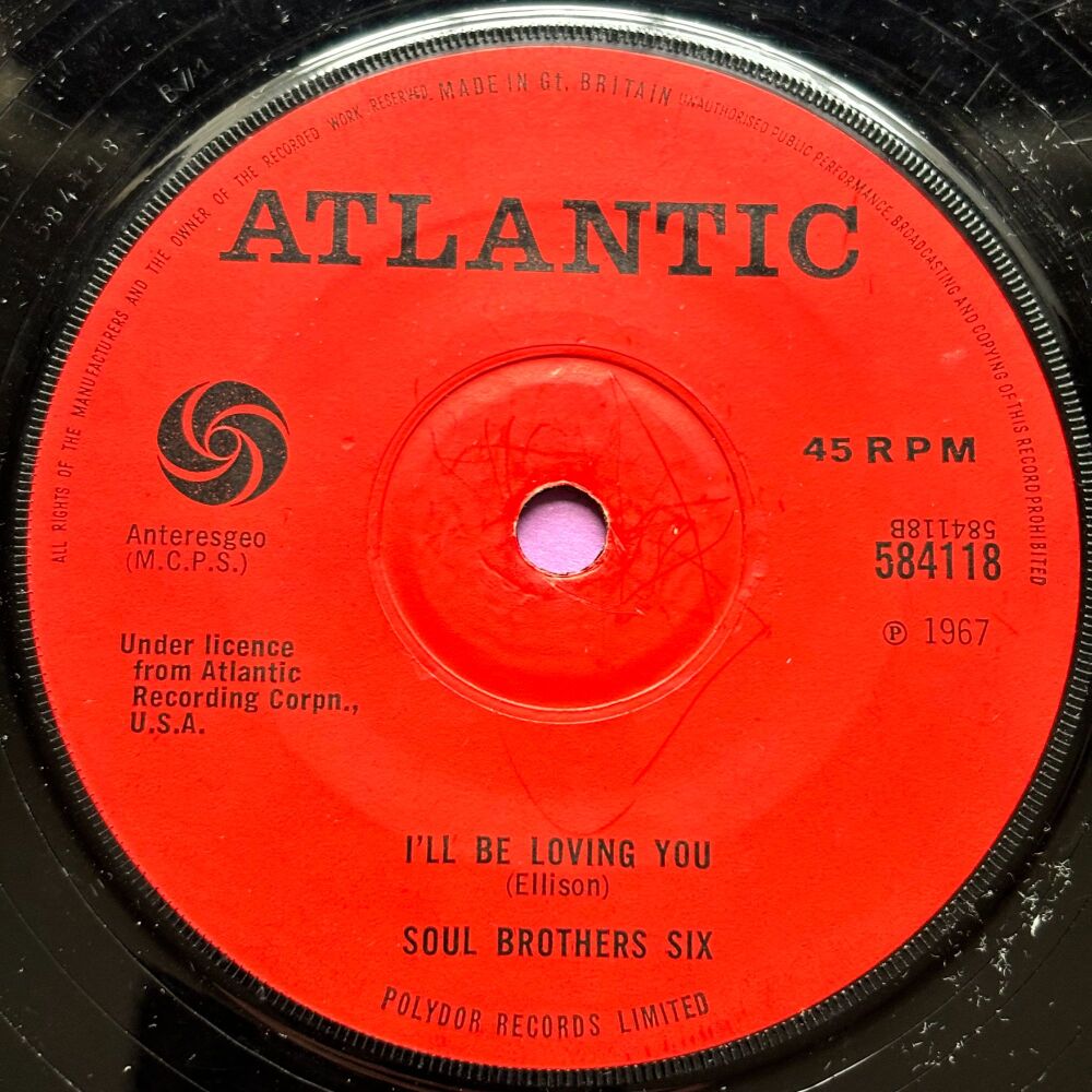 Soul Brothers Six-I'll be loving you-UK Atlantic vg+