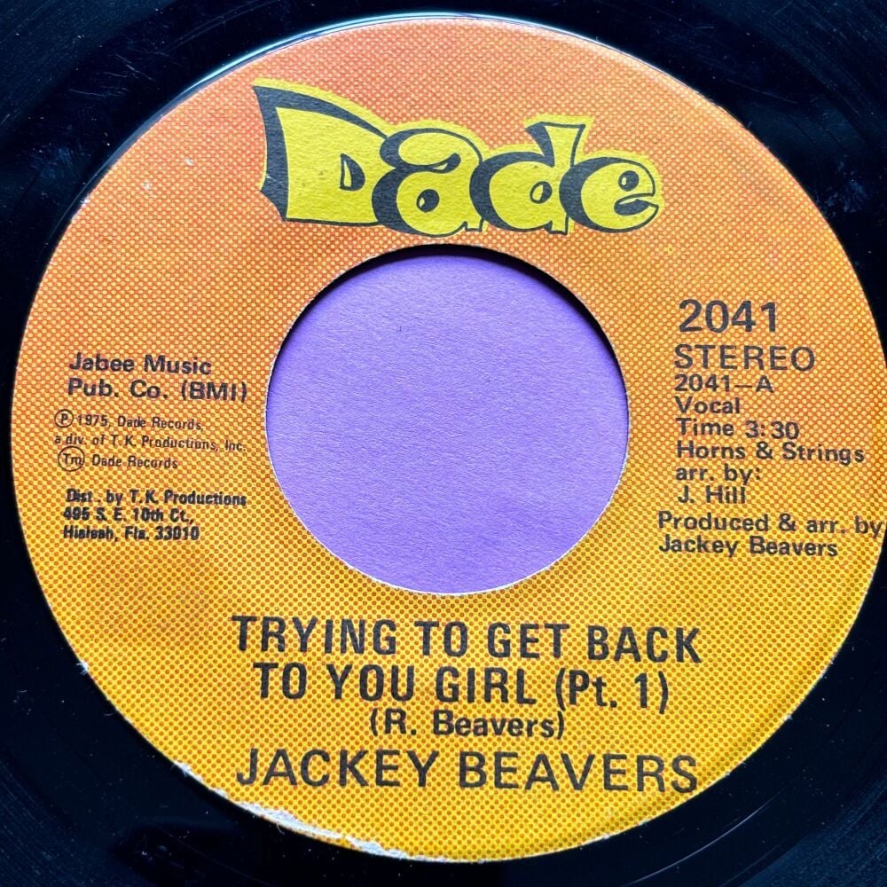 Jackey Beavers-Trying to get to you-Dade E