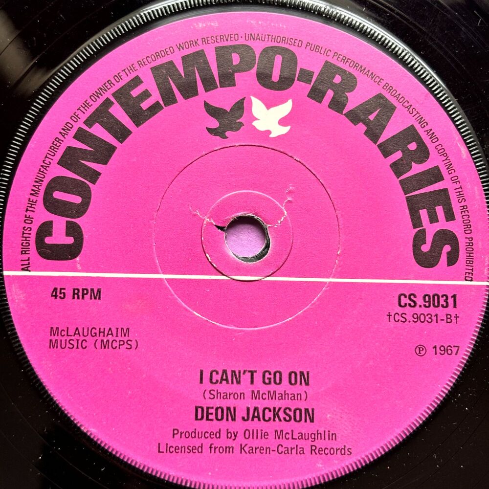 Deon Jackson-I can't go on-UK Contempo E+