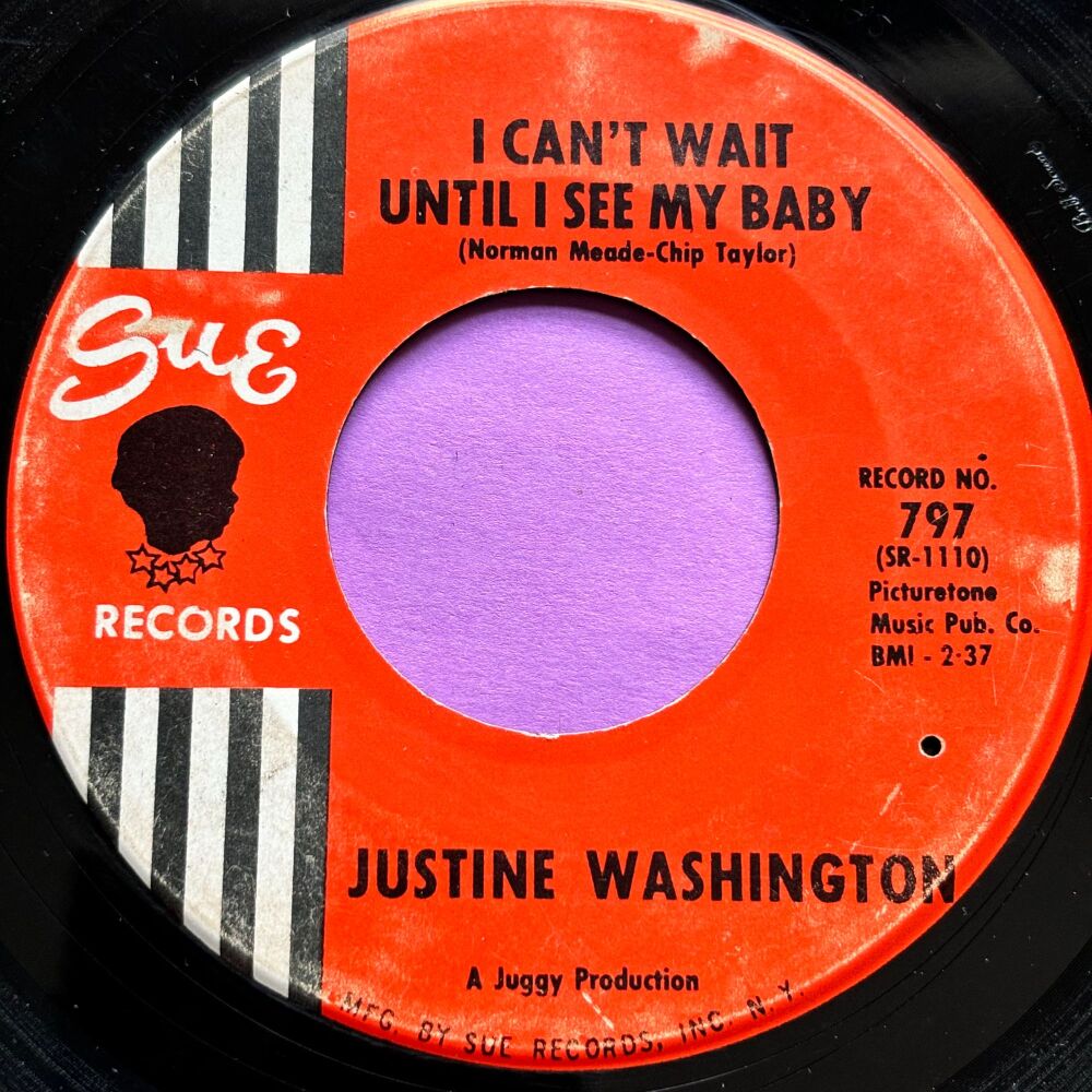 Justine Washington-I can't wait until I see my baby-Sue vg+