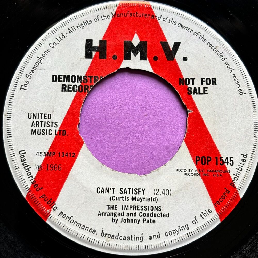 Impressions-Can't satisfy-UK HMV WD vg+