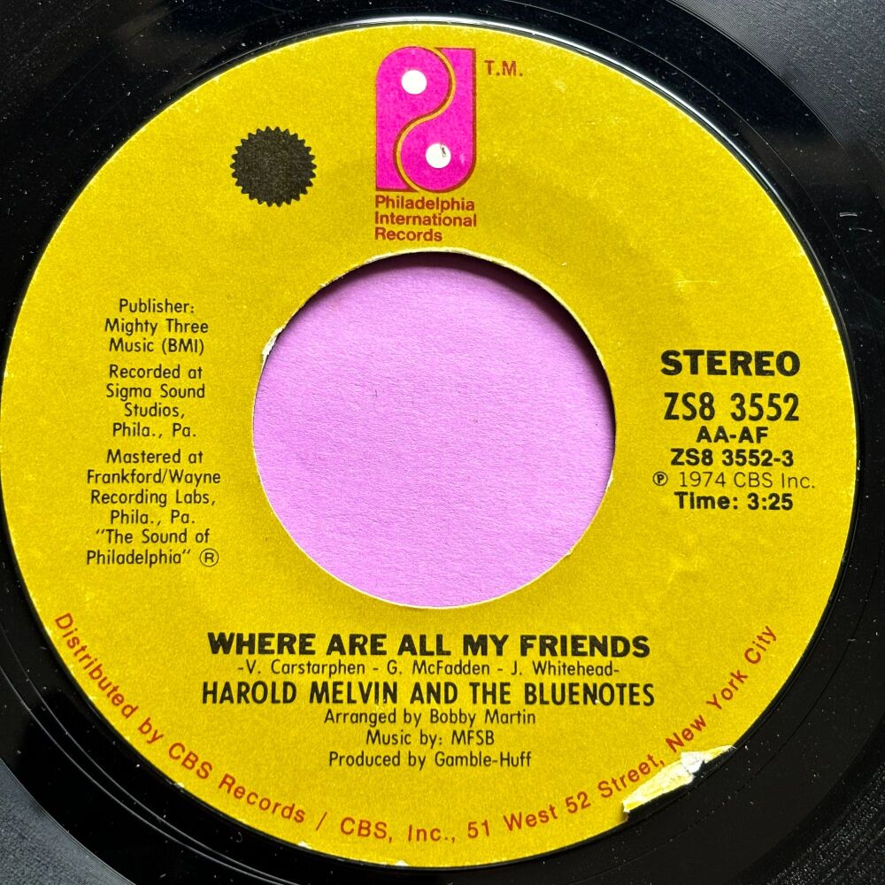 Harold Melvin-Where are all my friends-PIR E+