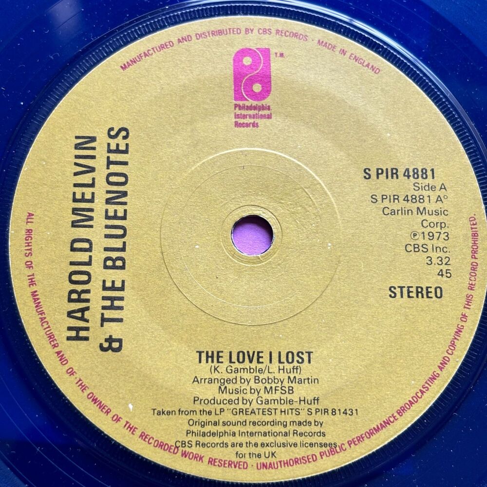 Harold Melvin-The love I lost-UK PIR E+