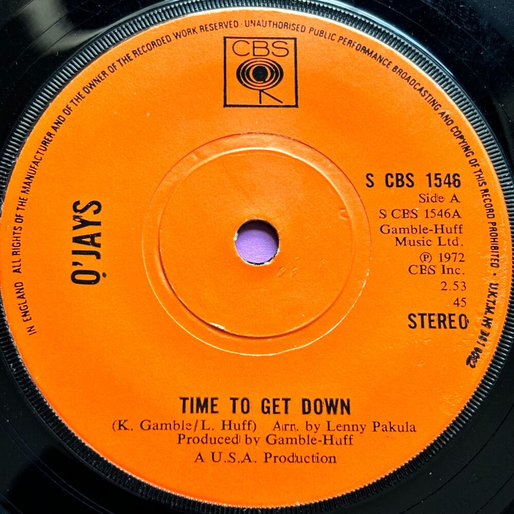 O'Jays-Time to get down-UK CBS E+
