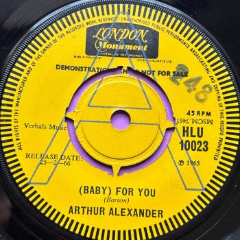 Arthur Alexander-(Baby) For you-UK London Demo E+