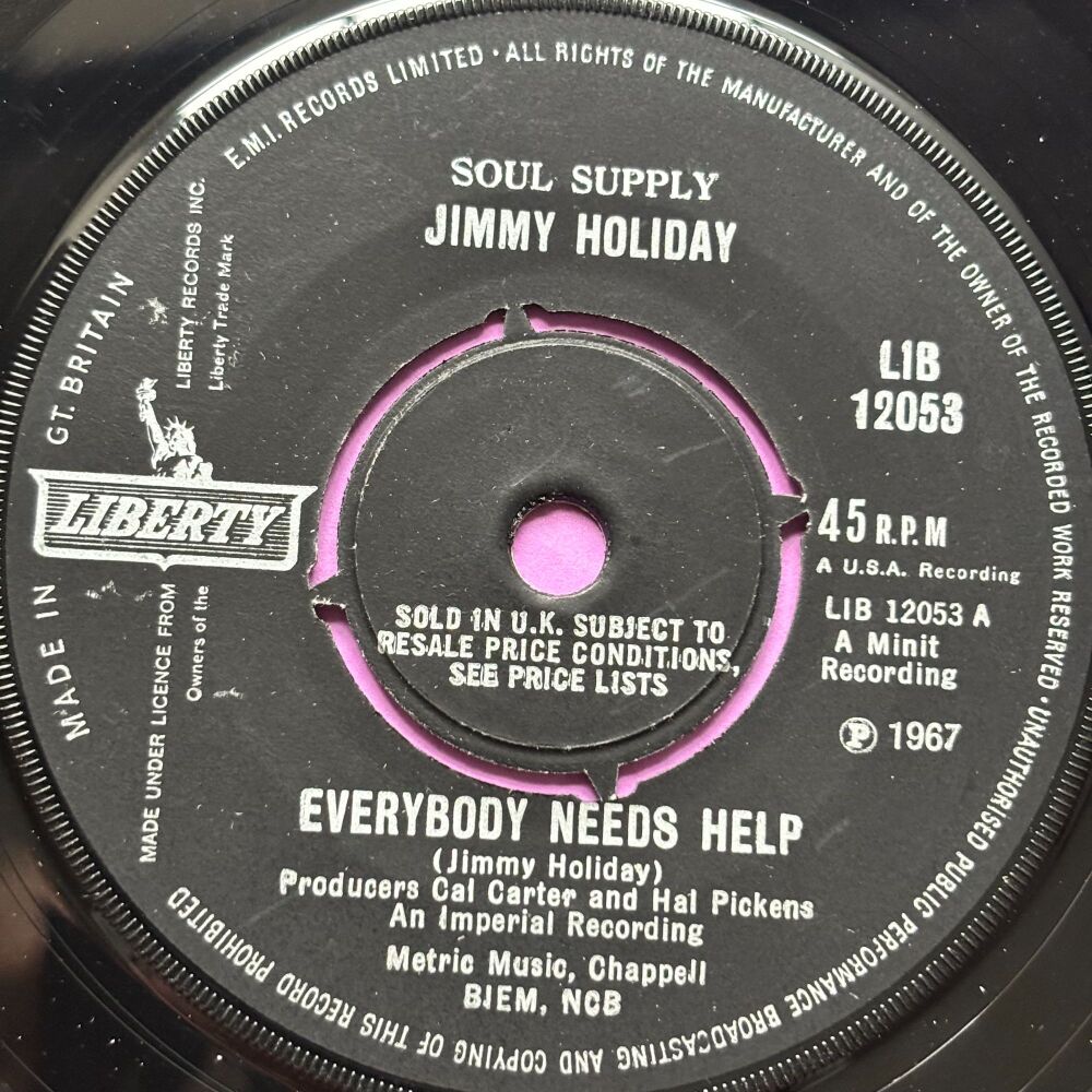 Jimmy Holiday-Everybody needs help-UK Liberty E+