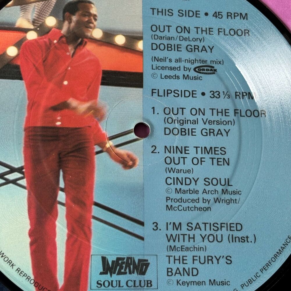 Dobie Gray-Out on the floor-Inferno picture disc E+