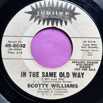 Scotty Williams-In the same old way-Jubilee WD vg+