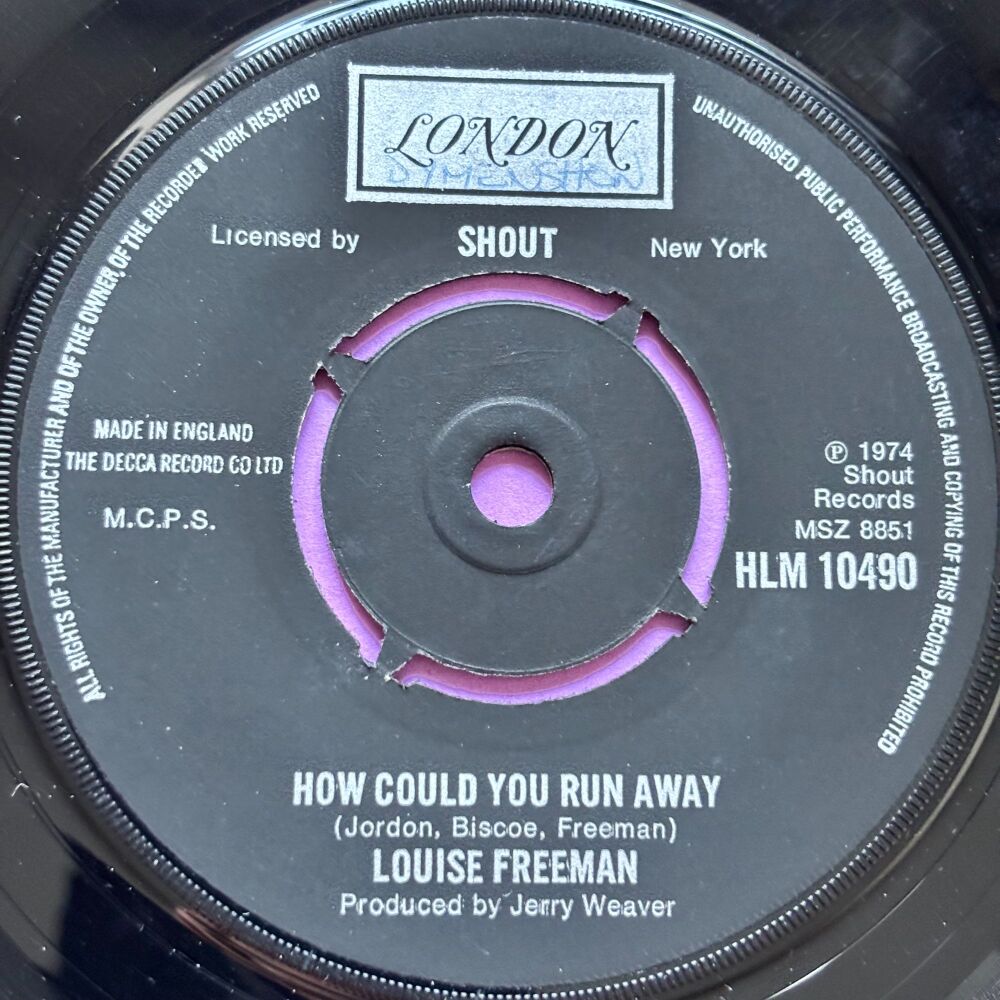 Louise Freeman-How could you run away-UK London E+