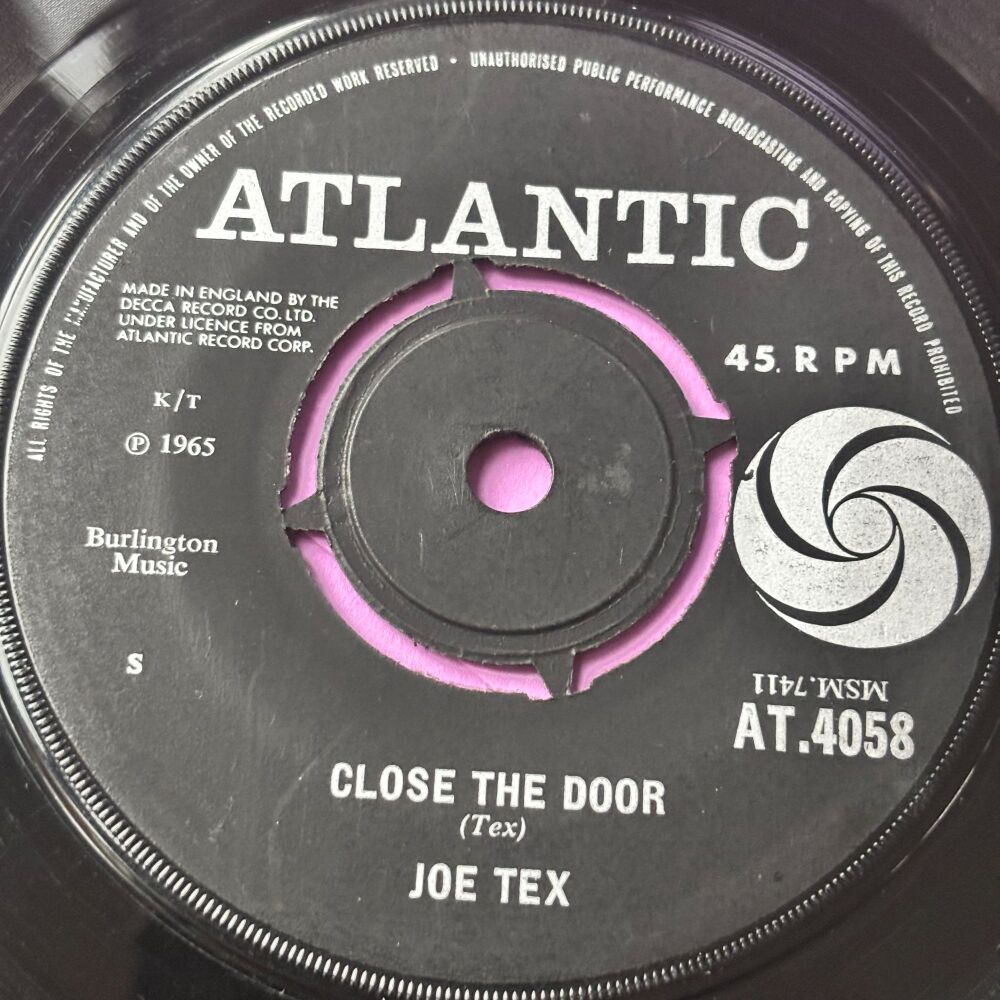 Joe Tex-Close the door-UK Atlantic E+