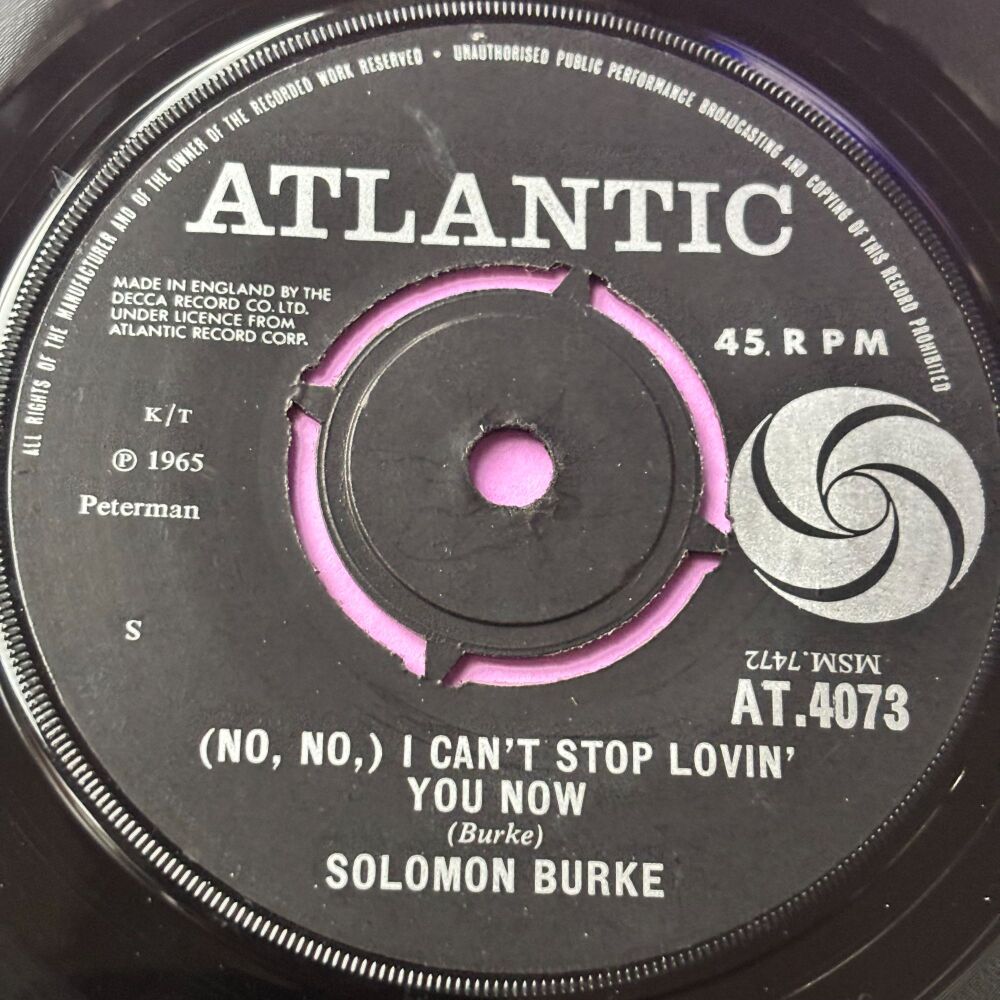 Solomon Burke-I can't stop lovin' you now-UK Atlantic M-