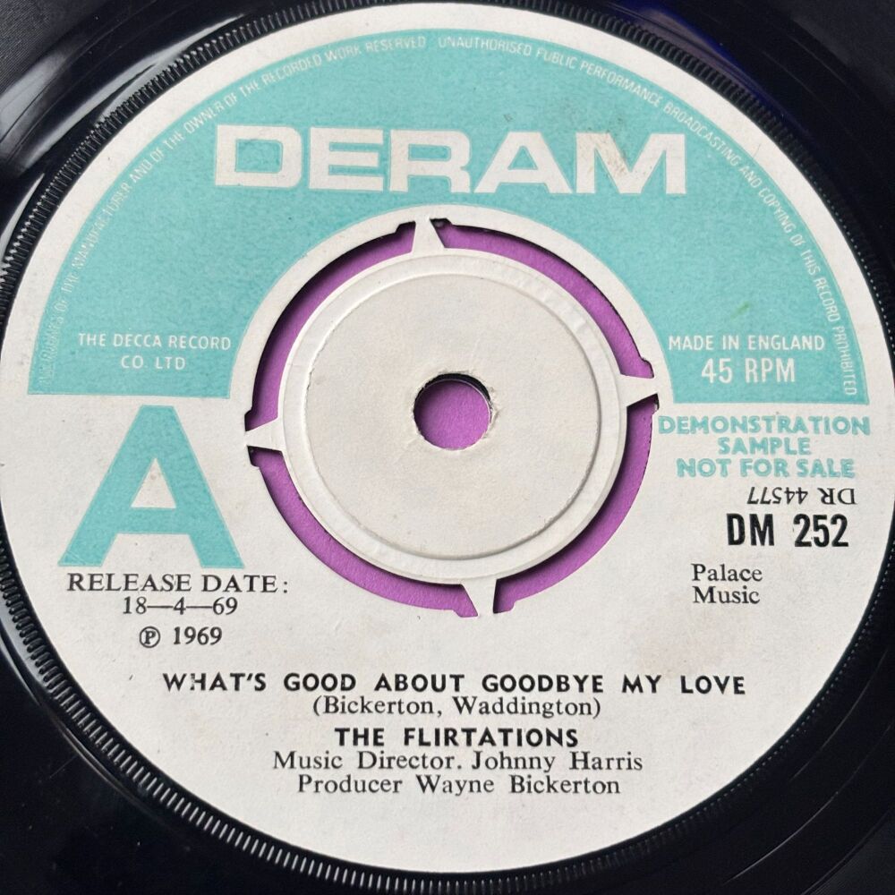 Flirtations-What's so good about goodbye-UK Deram Demo E+